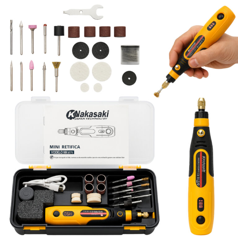 Mini Micro Retífica Digital 15.000 RPM Recarregá