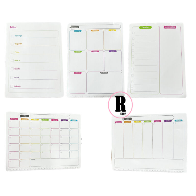 Planner Lembrete Mês Magnético Lousa Imã Gelade