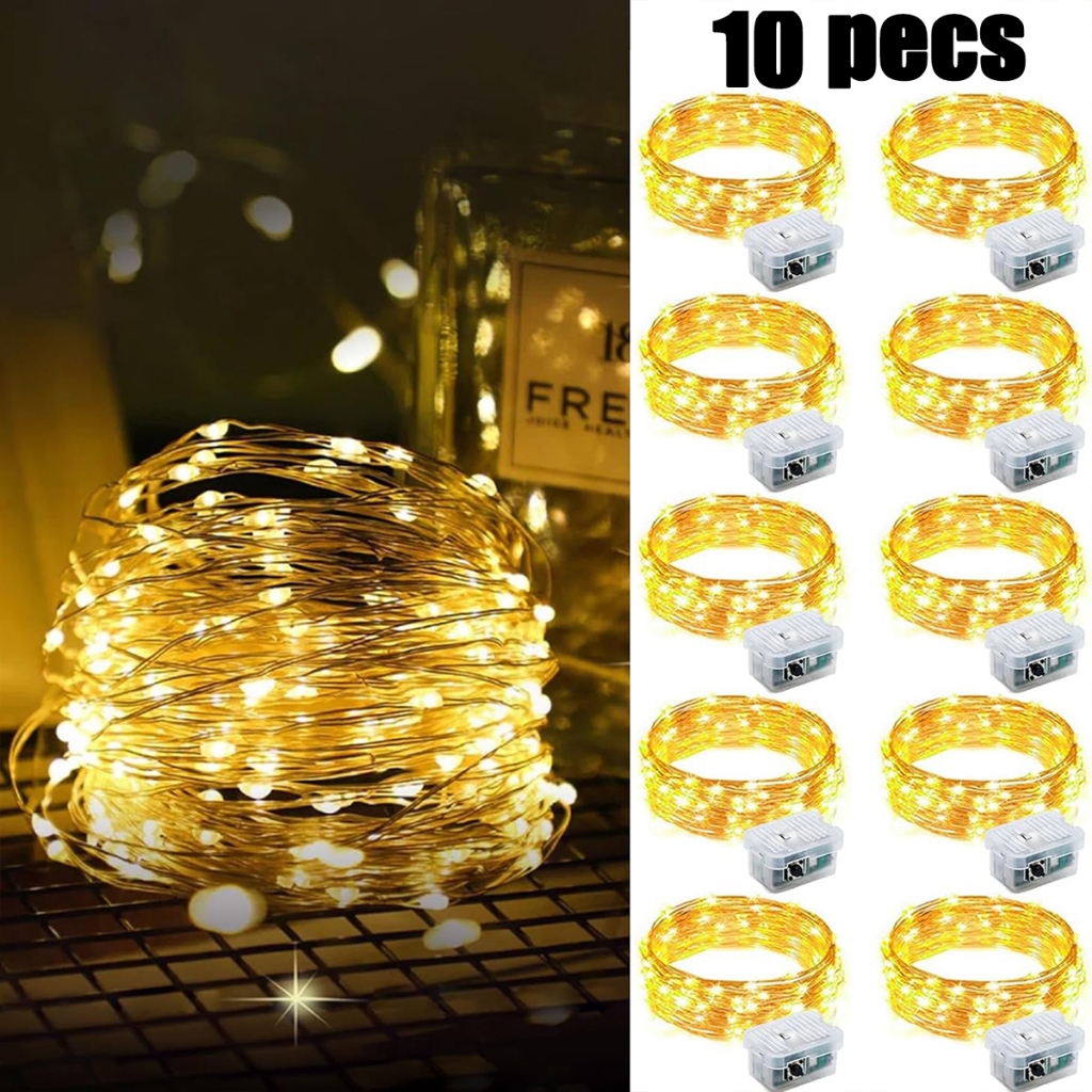 1/5/10 Fios de Luzes de Fada de 2 ou 3 Metros Led Cobre à Prova dágua Perfeito Para Decoração Festa