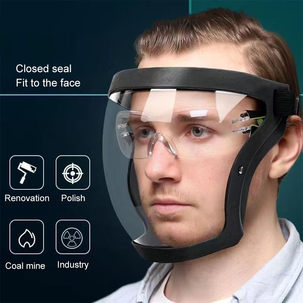 Protetor ativo Híbrido protetor facial completo Acrílico Esportes Equitação ciclismo Cozinha Soldage