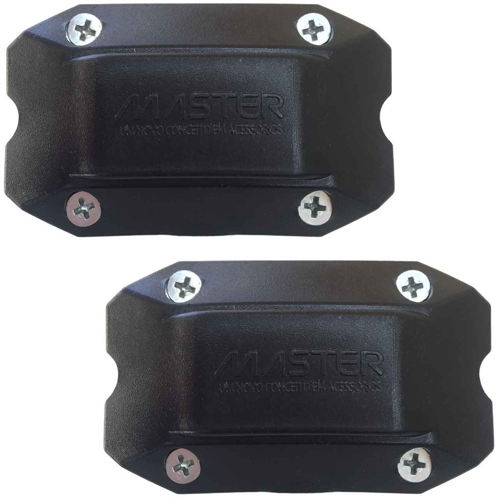 Par Esbarrador 22mm Protetor Carenagem Motor Tanque Preto Mata Cachorro 7/8 de Polegada Saboneteira