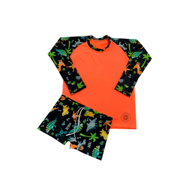 Conjunto de Camisa UV + sunga boxer infantil / juv