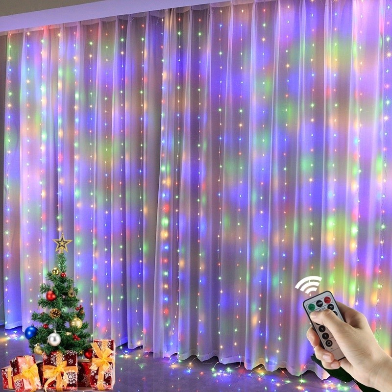 Janela Led Cortina Luz Cortina Romântica Para Casamento De Natal Ao Ar Livre Luzes Pisca Cascata