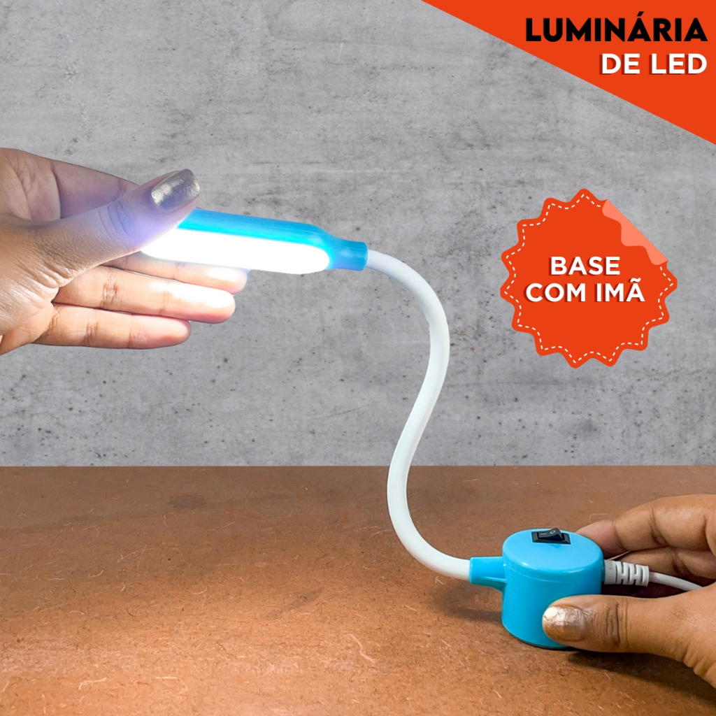 Luminária LED para Máquina de Costura Com Imã Forte Iluminação Precisa e Ajustável – SHEFA