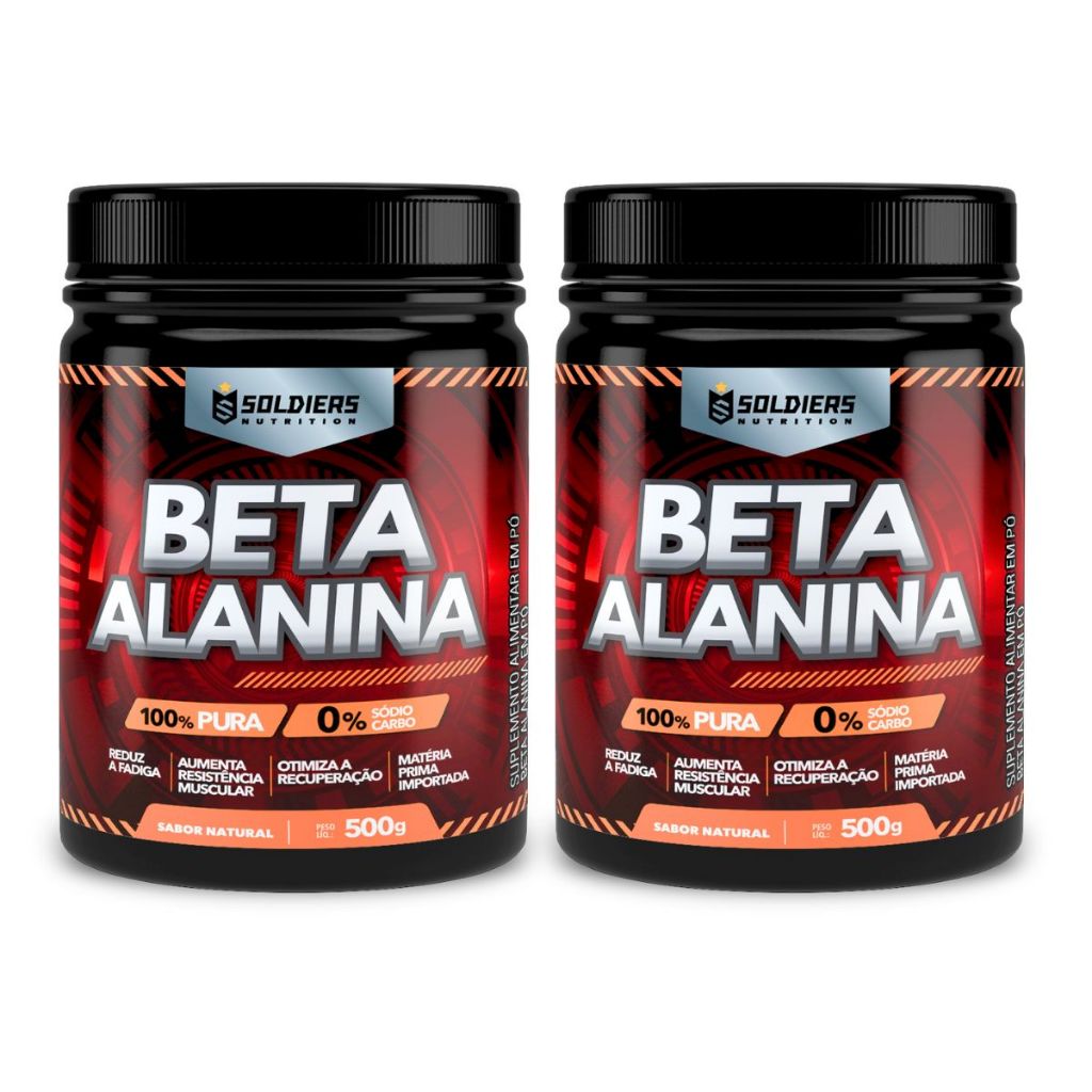 Kit: Beta Alanina 1kg – 100% Pura Importada – Soldiers Nutrition