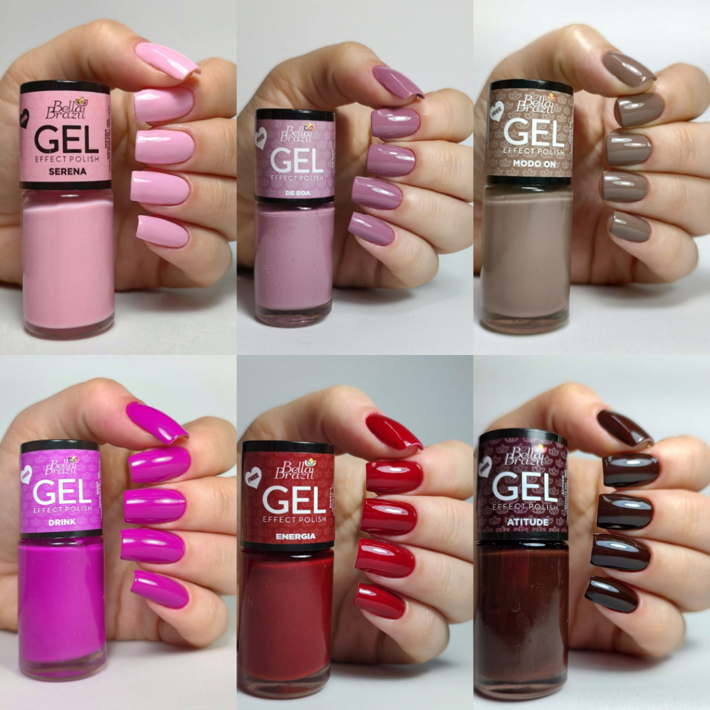 Esmalte Efeito Gel Bella Brazil Seca sem Cabine 9ml Cremoso