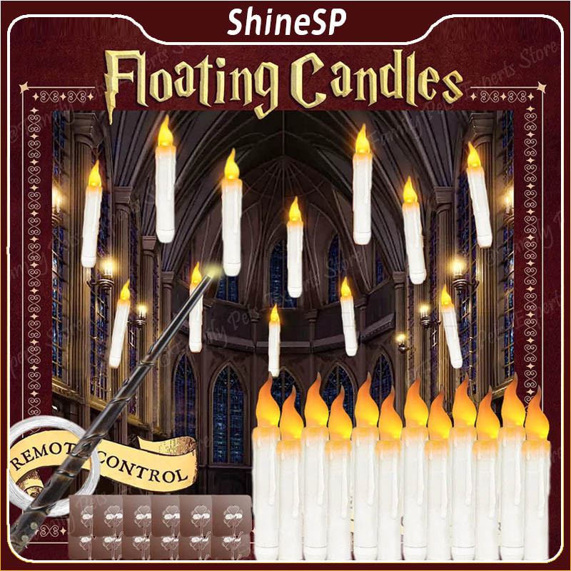 kit 12 Harry Potter Varinha De Condão Controle Remoto Luzes De Vela LED Mágicas Flutuantes De Natal