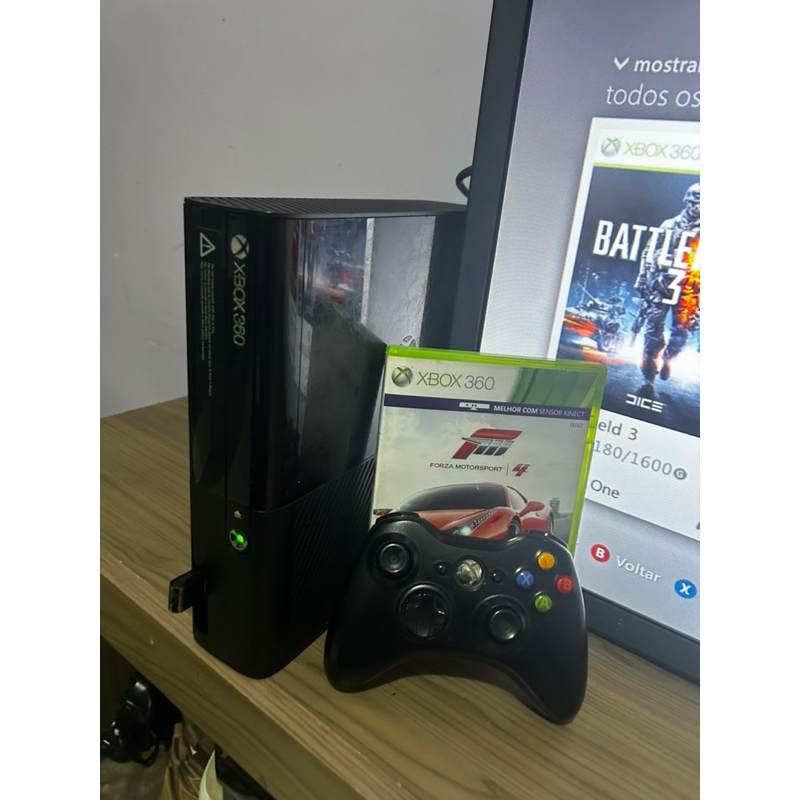 Xbox 360 Super Slim Original + Controle + Jogo + HDMI Revisado