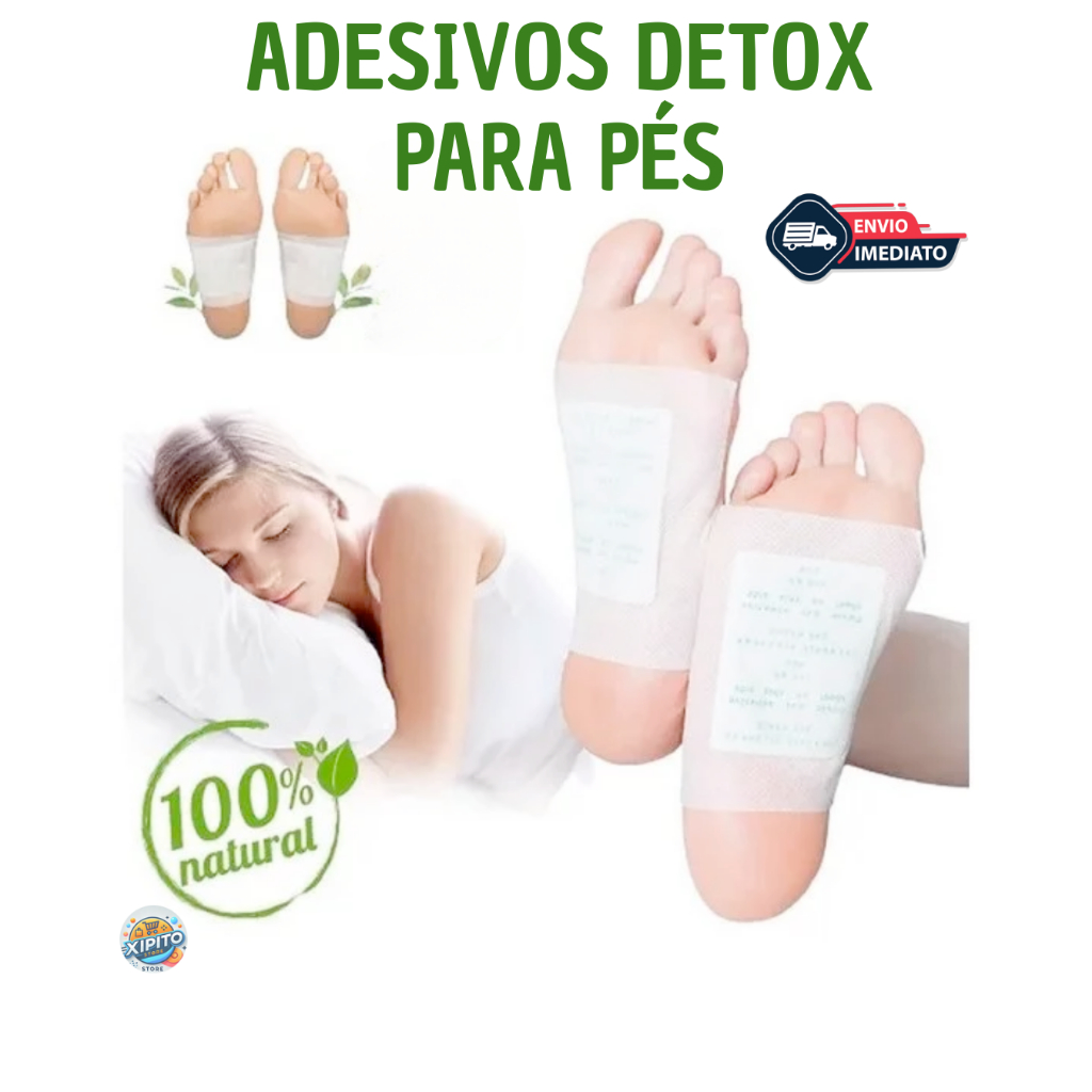 Adesivos Detox para os Pés Elimine Odor, Impurezas e Toxinas Naturalmente Almofada Detox Para os Pés