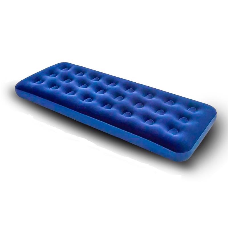 Colchão Inflável Solteiro Aveli 191x73x22 Camping Praia Visita Cama De Ar Portátil Resistente Azul