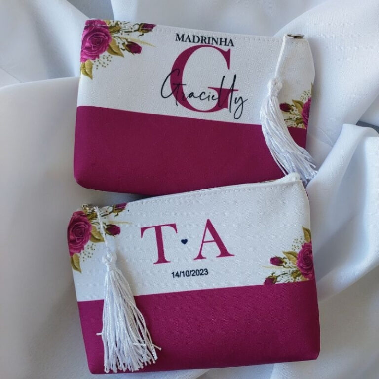Necessaire Personalizada com nome para casamento M