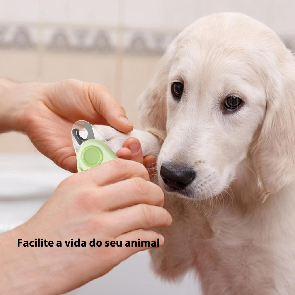 Tesoura Alizate Cortador De Unhas Pet Com Lixa Luz Led Cães Gatos Cachorro
