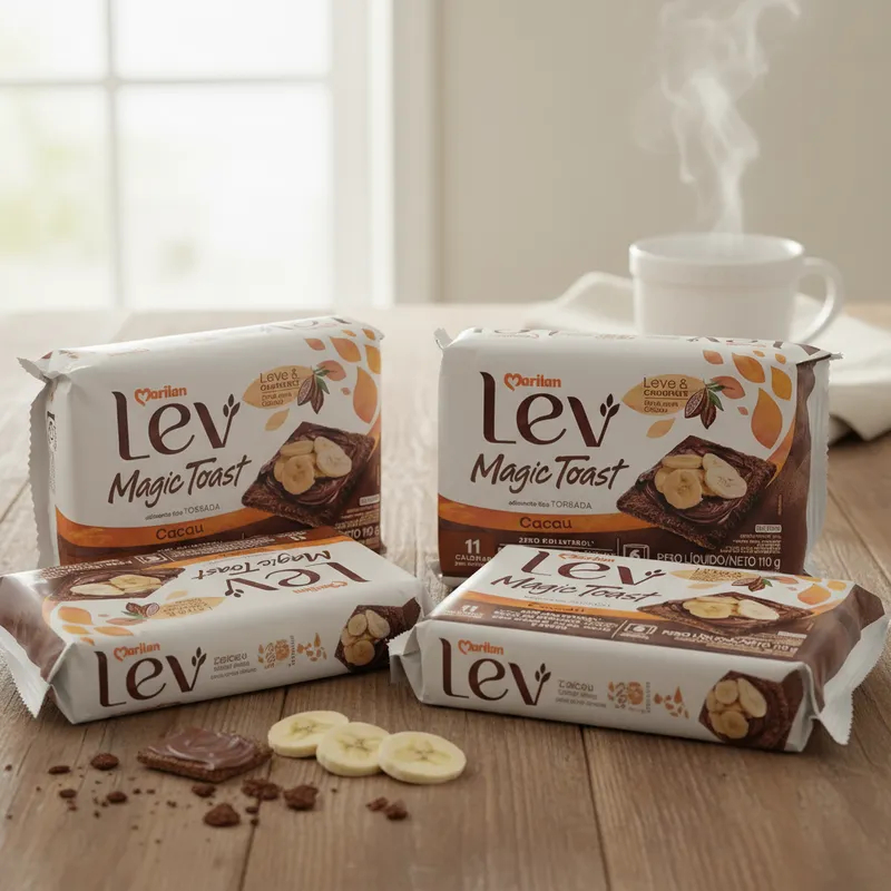 Kit 4 Torrada Marilan Magic Toast Cacau Pacote Com 110g Fitness
