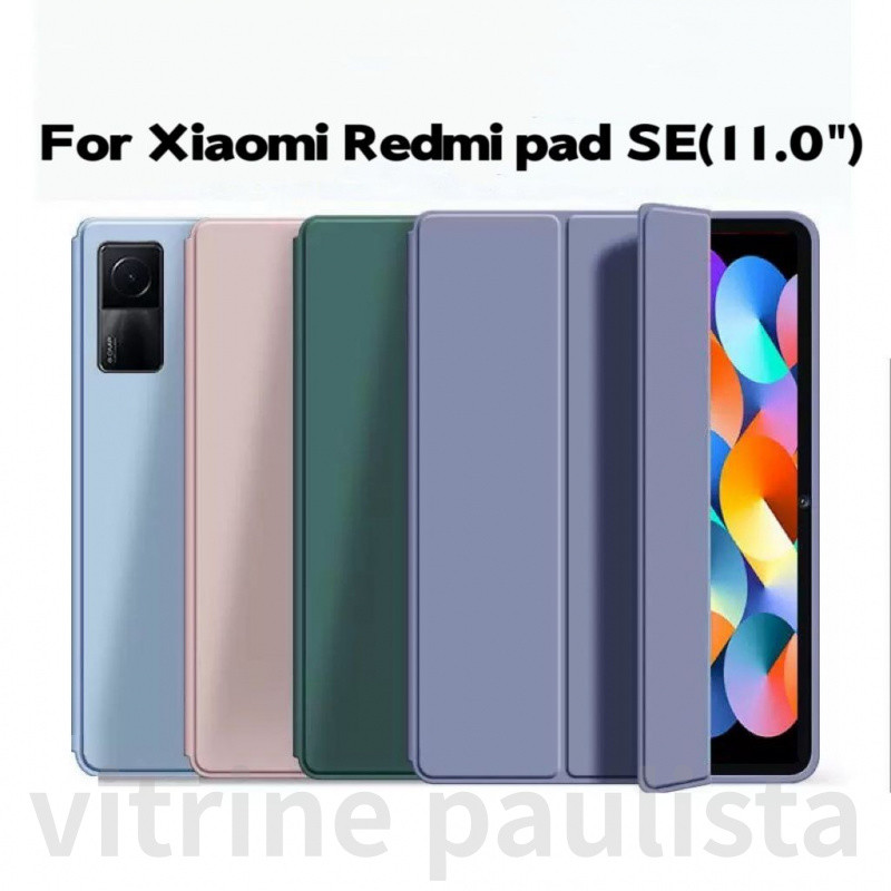Capa Magnética Inteligente com Tampa e Porta-Caneta p/ Tablet Xiaomi Redmi Pad SE 11 | Sleep/Wake Au