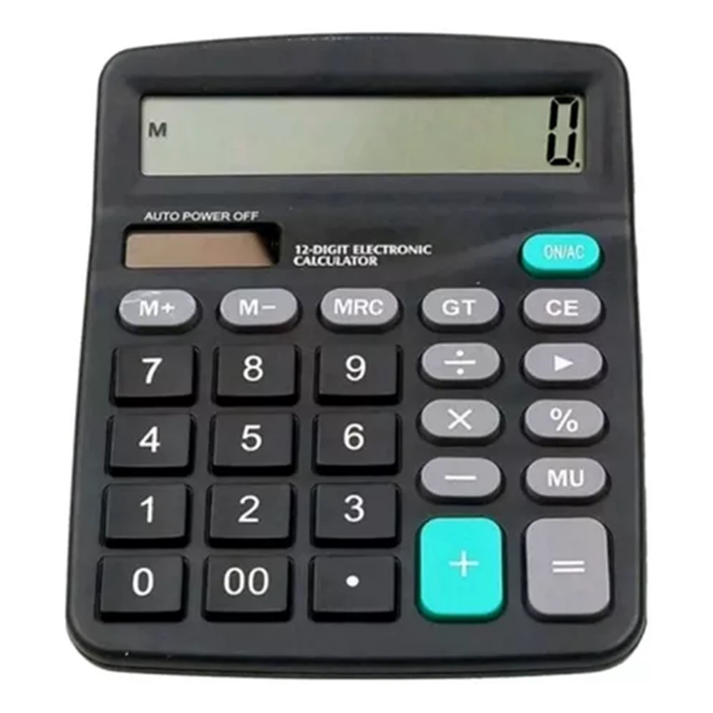 Kit 1 a 4 Calculadora De Mesa 12 Dígitos Grande Display Eletrônica Comercial Escritório KK-837B