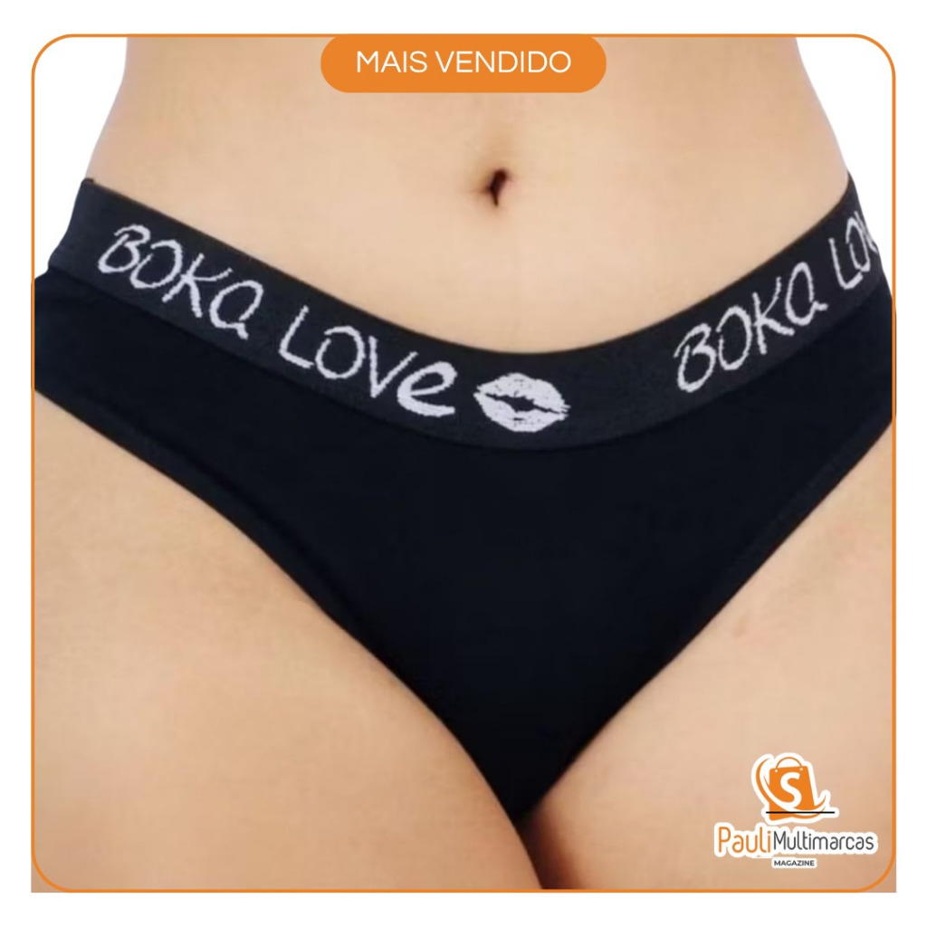 Kit 5 ou 10 Calcinhas Algodão 100% Feminina Lisa Cintura Alta Conforto Diário