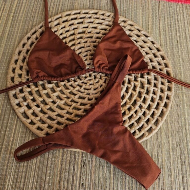 Biquíni Cortininha + calcinha marquinha  de fita 