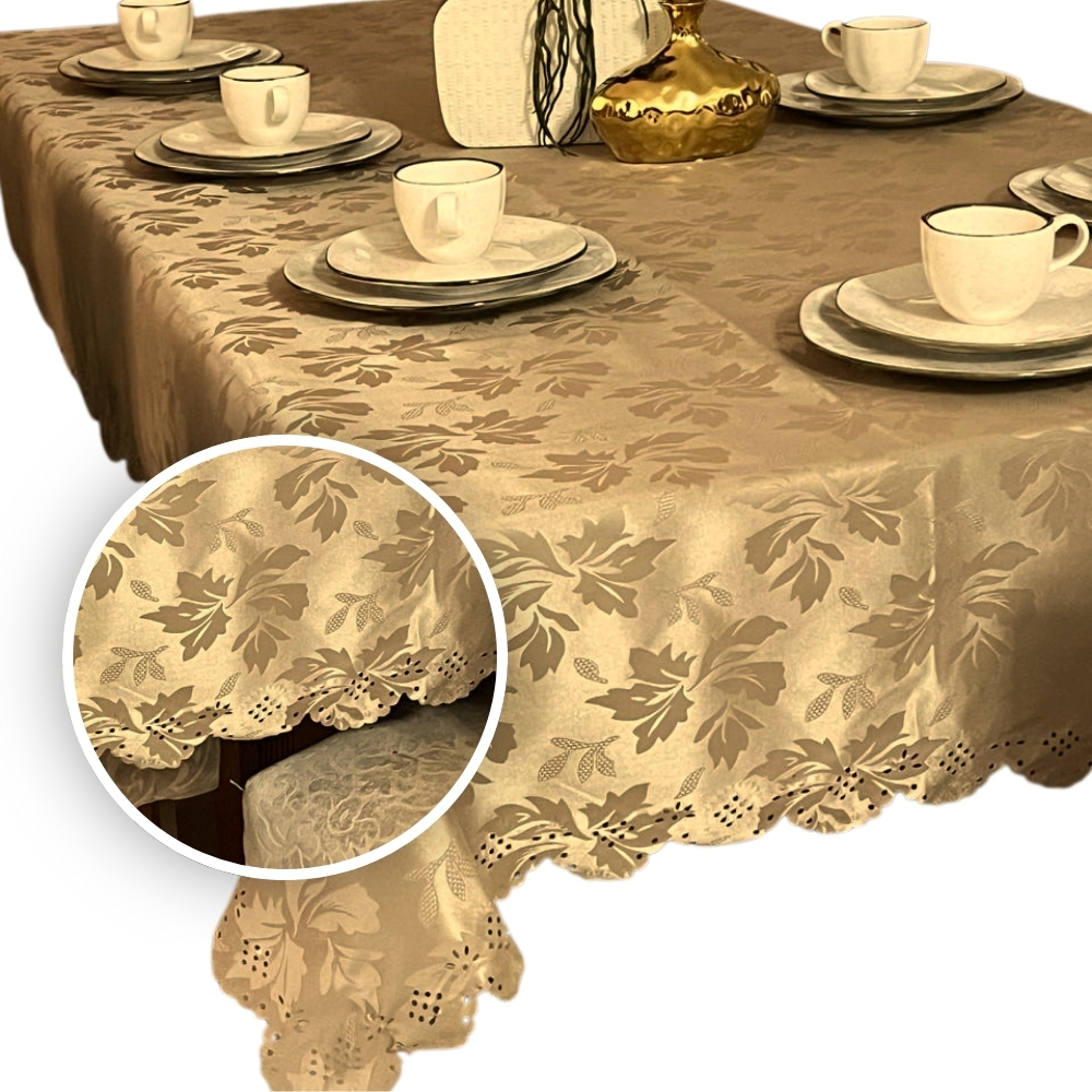 Toalha De Mesa Decoração 4 6 8 10 12 14 Lugares Bonita Estampada Jacquard – Envio Imediato