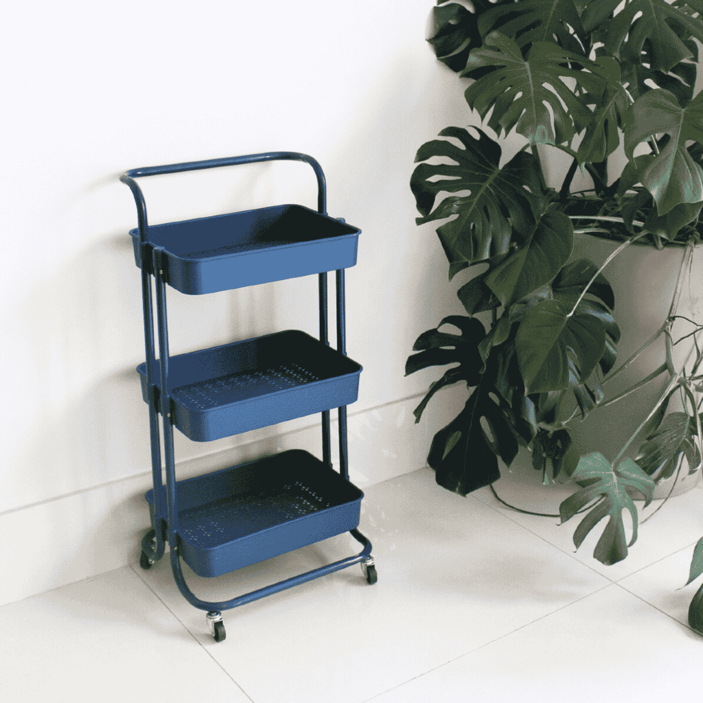Carrinho Organizador Multiuso 3 Níveis com Rodinhas – Multiuso Banheiro, Lavanderia, Quarto, Cozinha