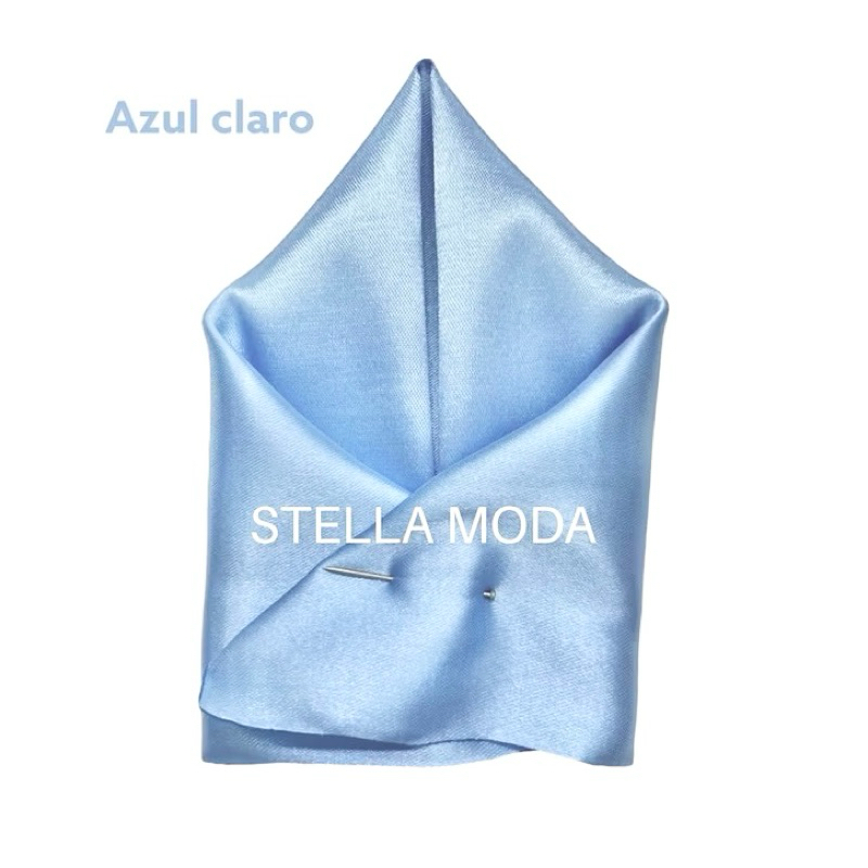 Lenço de bolso Azul Claro – terno/casamento /negócios/igreja