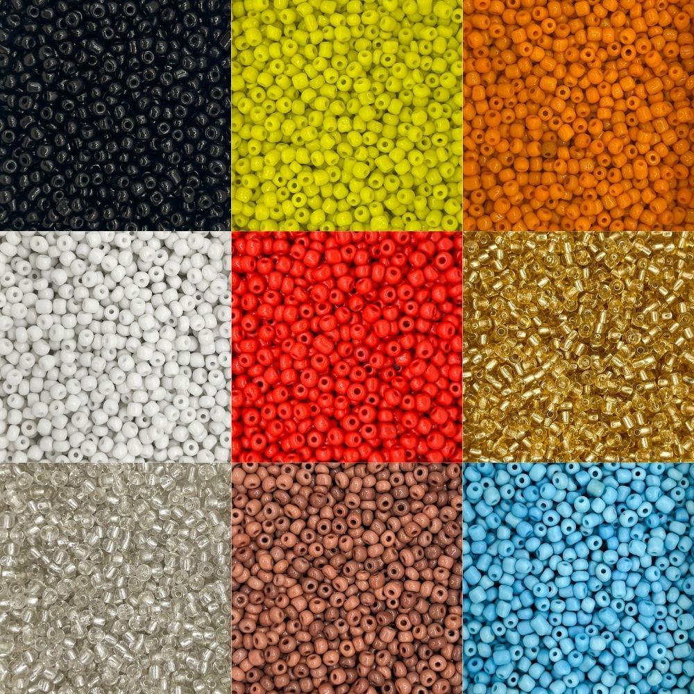Até 1155 peças Miçanga de Vidro 6/0 Pacote Grande – Para Pulseira e Artesanato Cores