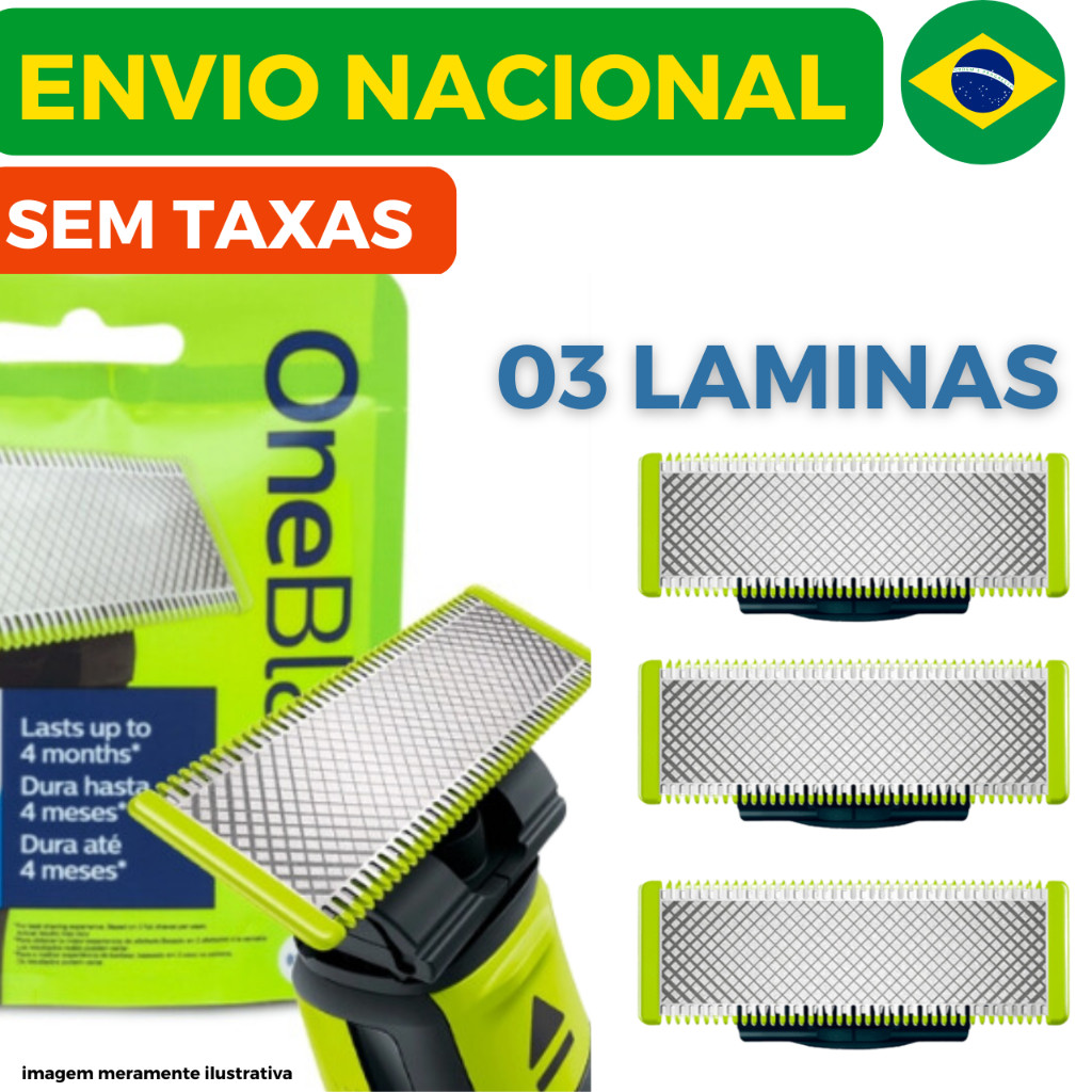 Lâmina Refil Para Barbeador Philips OneBlade e OneBlade Pro – QP210