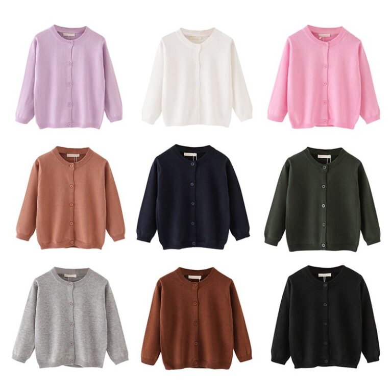Crianças Menina Camisola Camisola Cardigan Outono