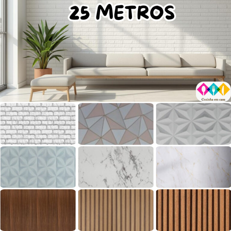 Papel de Parede Madeira 3D 25 METROS X 45CM Auto A