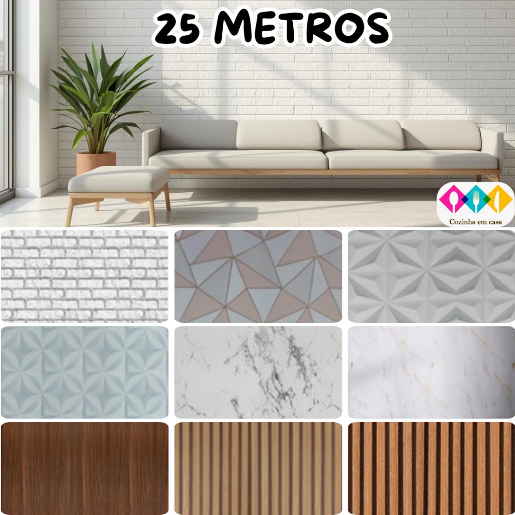 Papel de Parede Madeira 3D 25 METROS X 45CM Auto Adesivo Colante