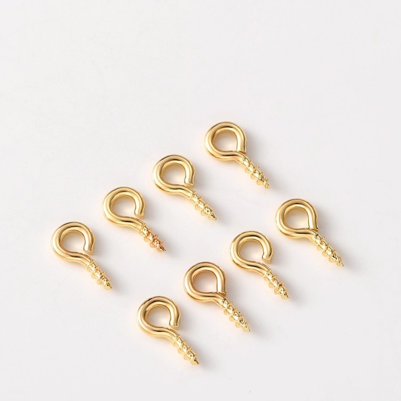 Mini Pitão Rosqueável Dourado/prata 100 Pcs — 4*8mm/5*10mm
