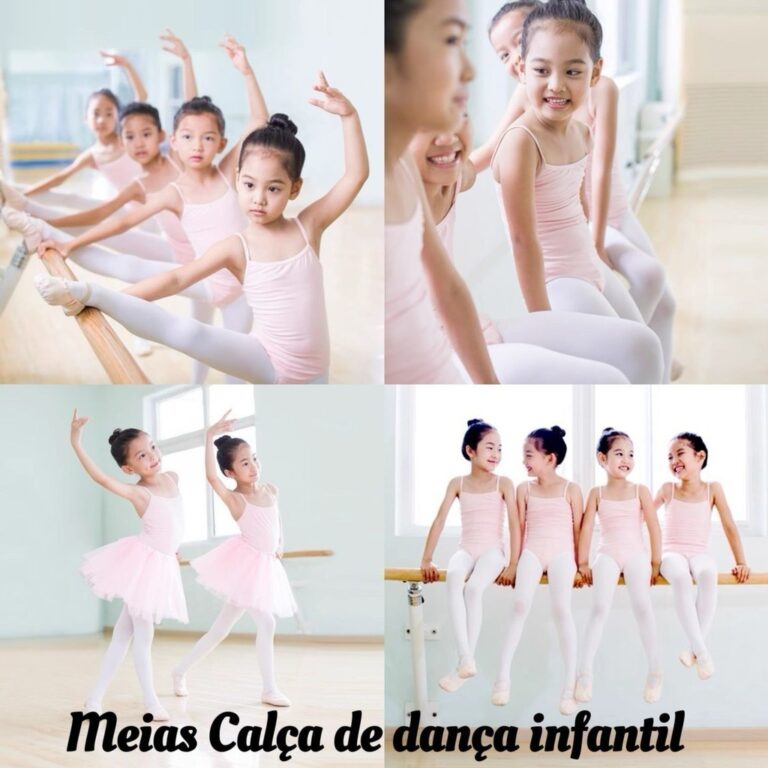 Kit 3 Pares Meia Calça Fina Infantil Para Dança 