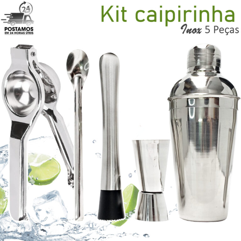 Kit Caipirinha Inox 5 Peças –  500ml Profis