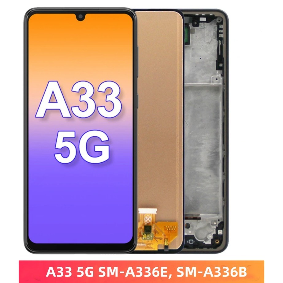 6.4 Premium A33 5G Display Compativel A336 SM-A336B/DS Frontal Tela Com Aro Nova Lcd