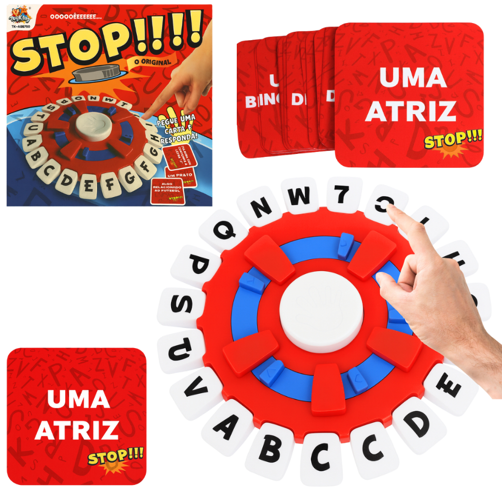 Jogo Stop Caça Palavras Brinquedo Responde Rápido Português