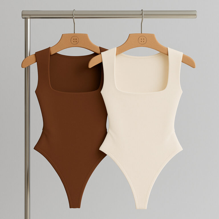 Kit 2 Body Feminino Decote Quadrado com Forro Bás