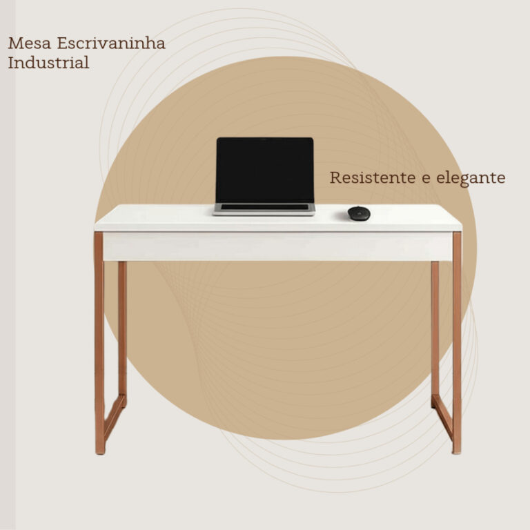 Mesa Escrivaninha Industrial 90 x 45 x 76 cm resis