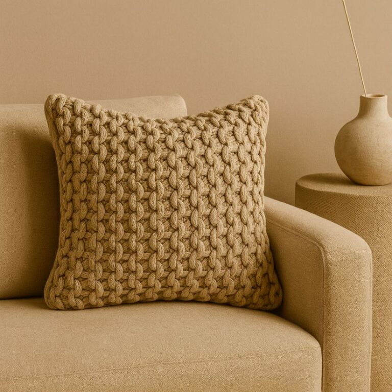 Capa de Almofada Corda Trançada Decorativa Rústi