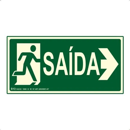 Placa de Saida LADO DIREITO – FOTOLUMINESCEN