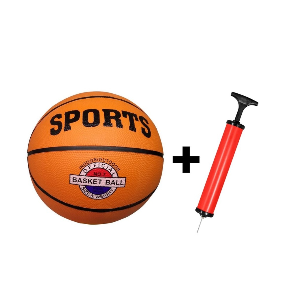 Bola Basquete Tamanho Profissional + Bomba para encher