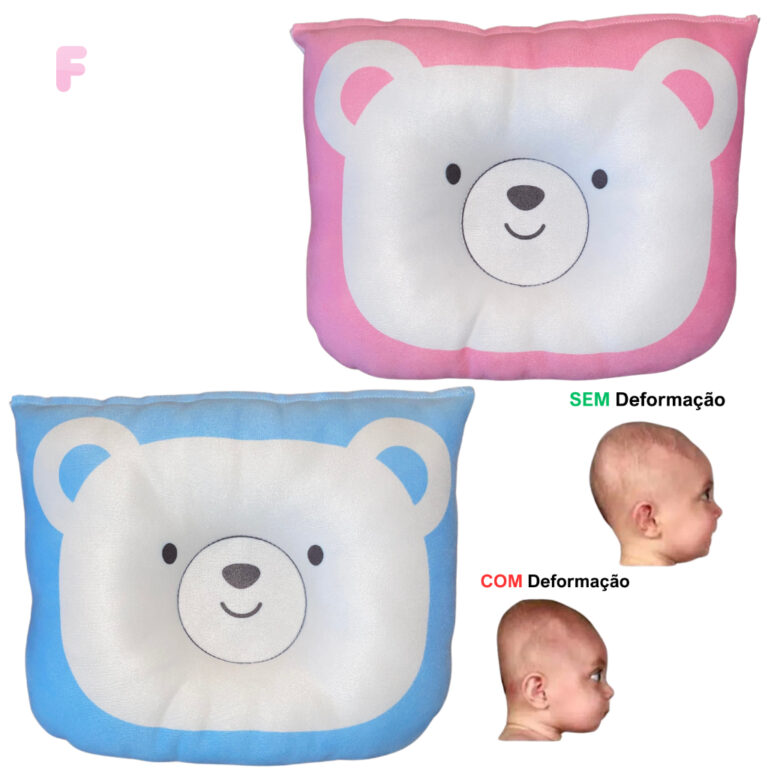 Travesseiro Plagiocefalia Bebê Respirável Hipoal