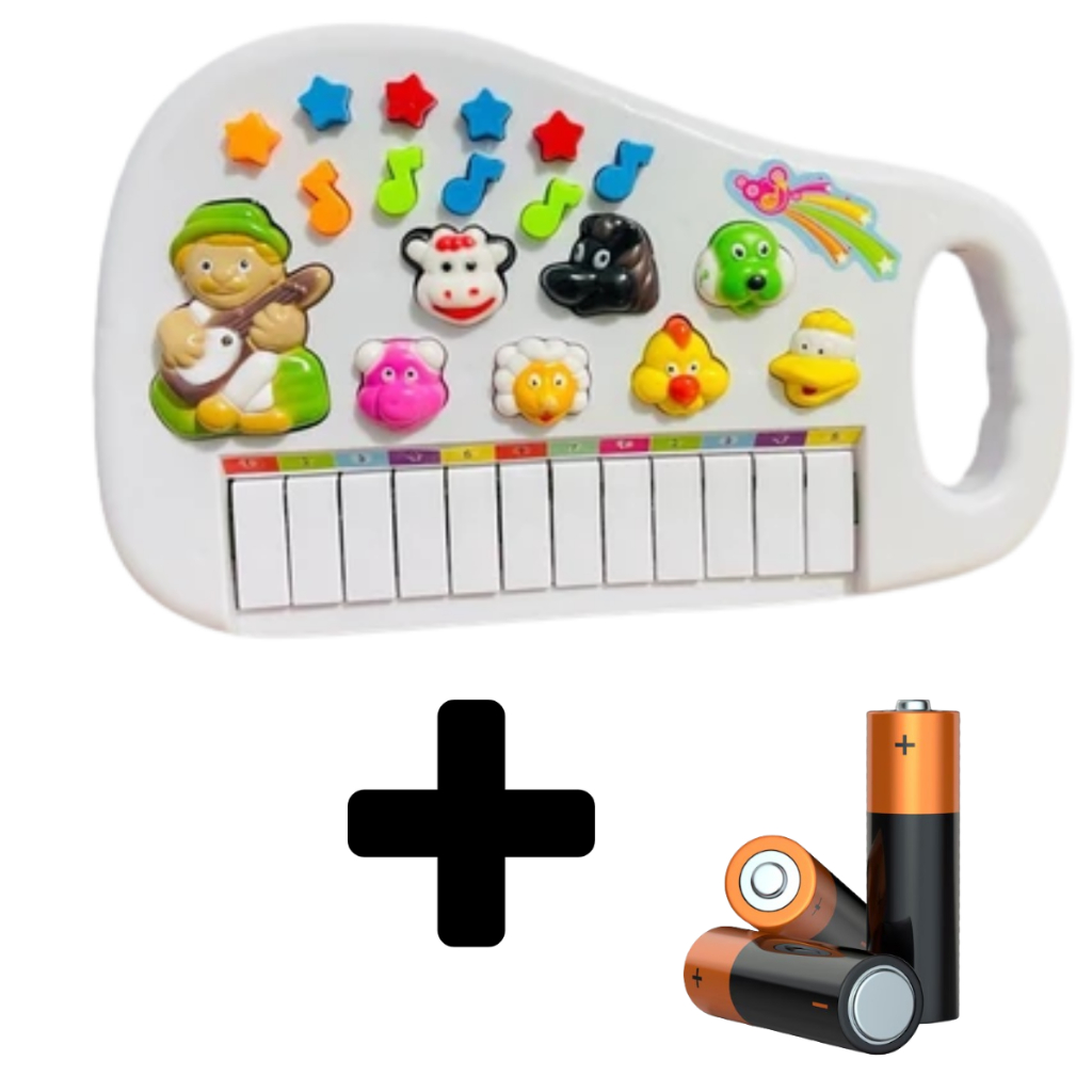 Brinquedo Teclado Piano Animal Musical Criança Fazenda Vaquinha Sons Animais – Envio Imediato