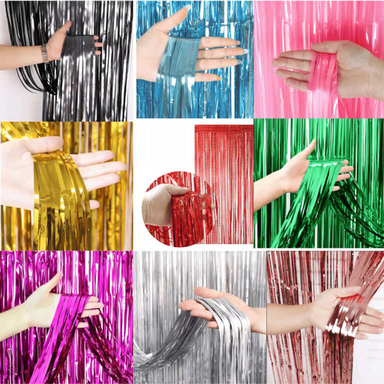 Cortina Metalizada com Fitilhos 2m x 1m  Enfeite p