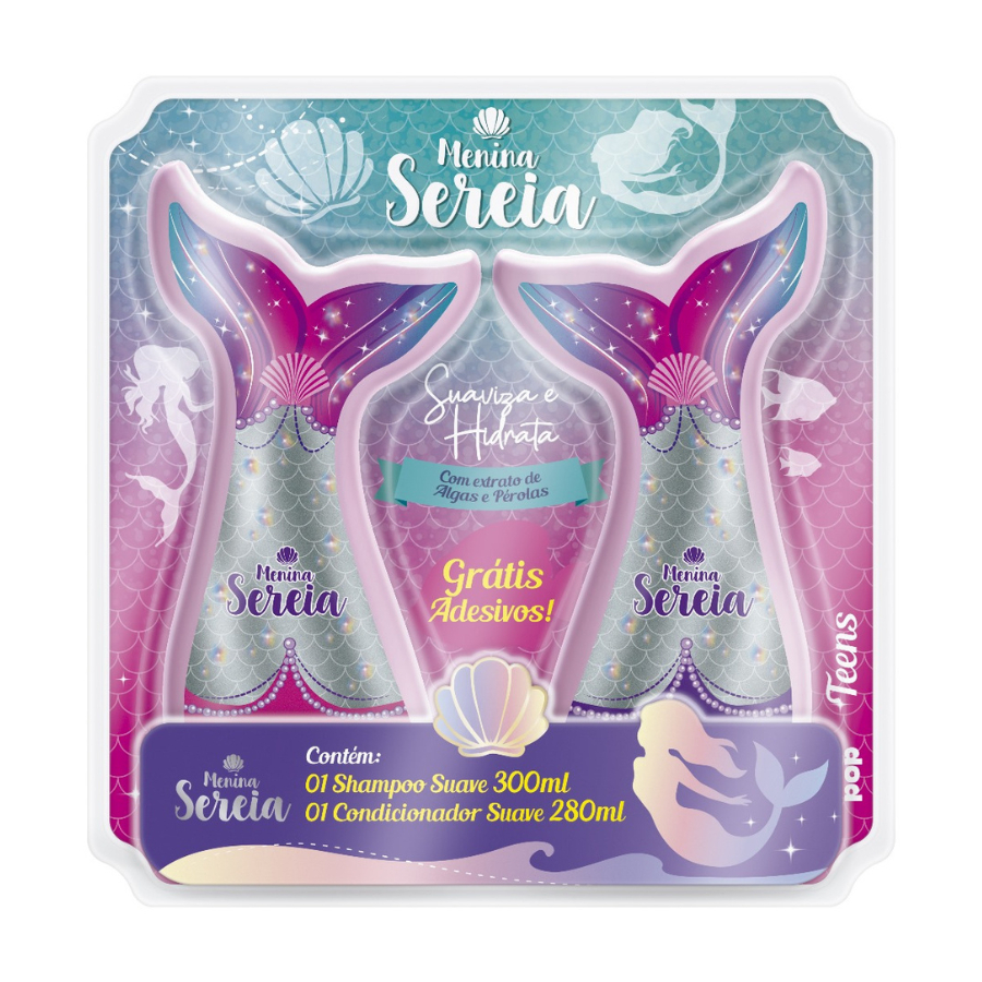 Funny Pop Kit Menina Sereia Shampoo 300ml Condicioandor 280ml