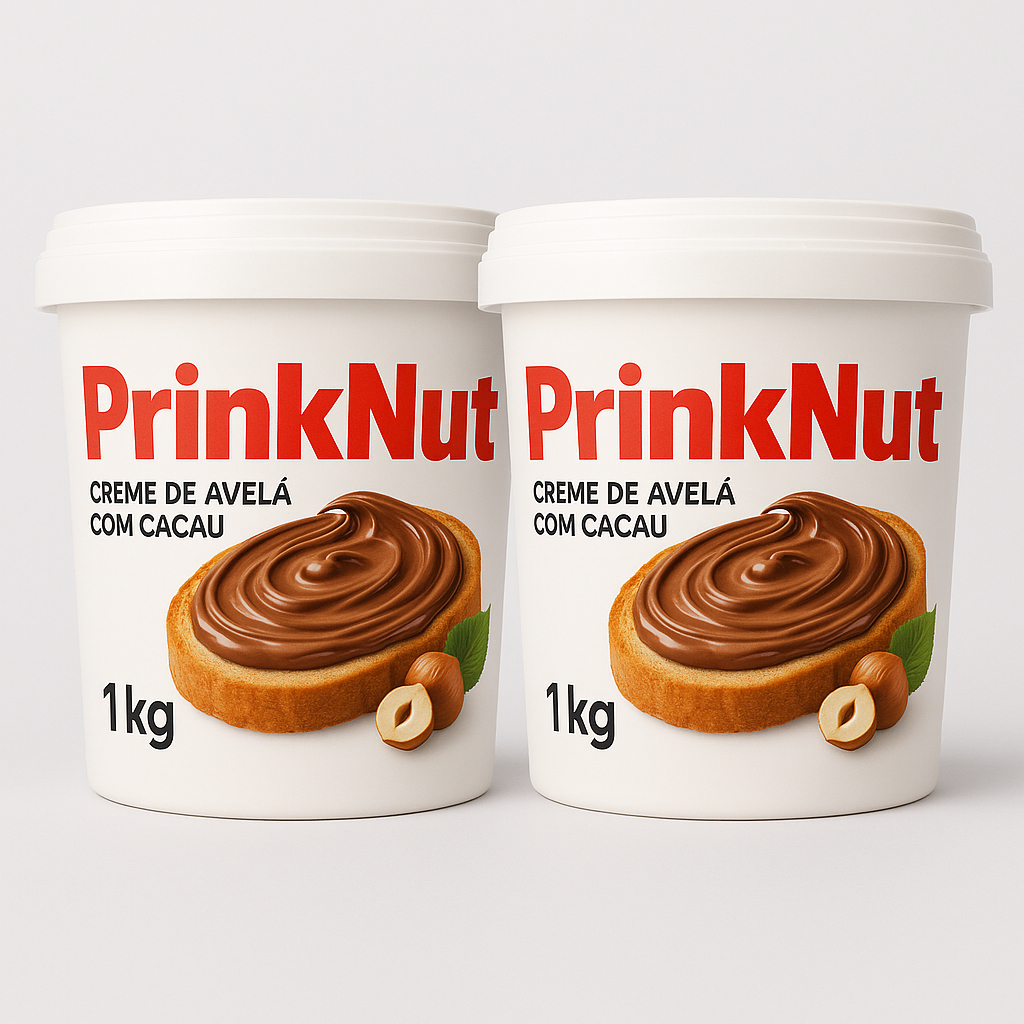 Potes de 350G/1Kg/2Kg de Creme de Avelã Prinknut Similar