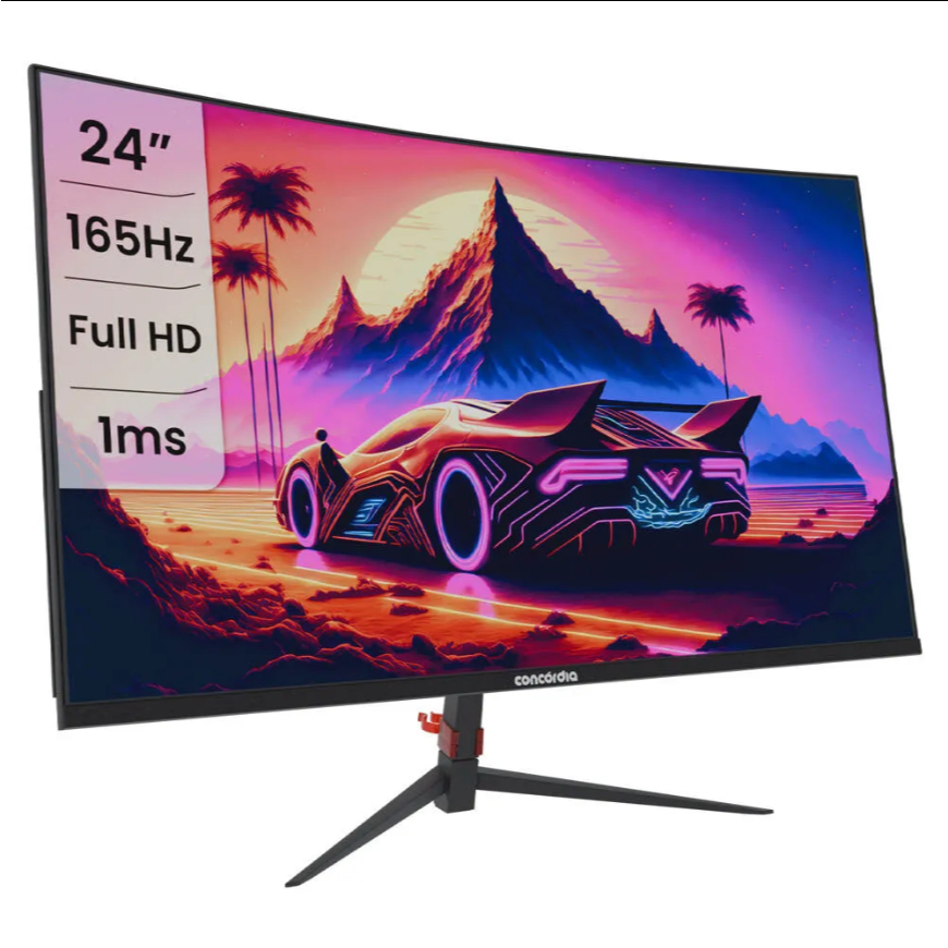 Monitor Concórdia Gamer Curvo CZ238F 24 165hz LED Full HD HDMI DP USB SRGB 99% Freesync Premium