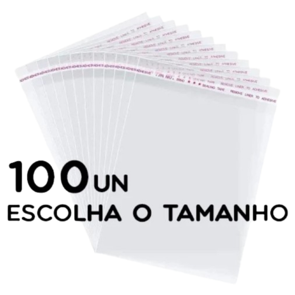 Saco Adesivado Sem Solapa Escolha a Medida Papelaria Bijouteria Embalagens Saco Sem Lapela Sem Furo
