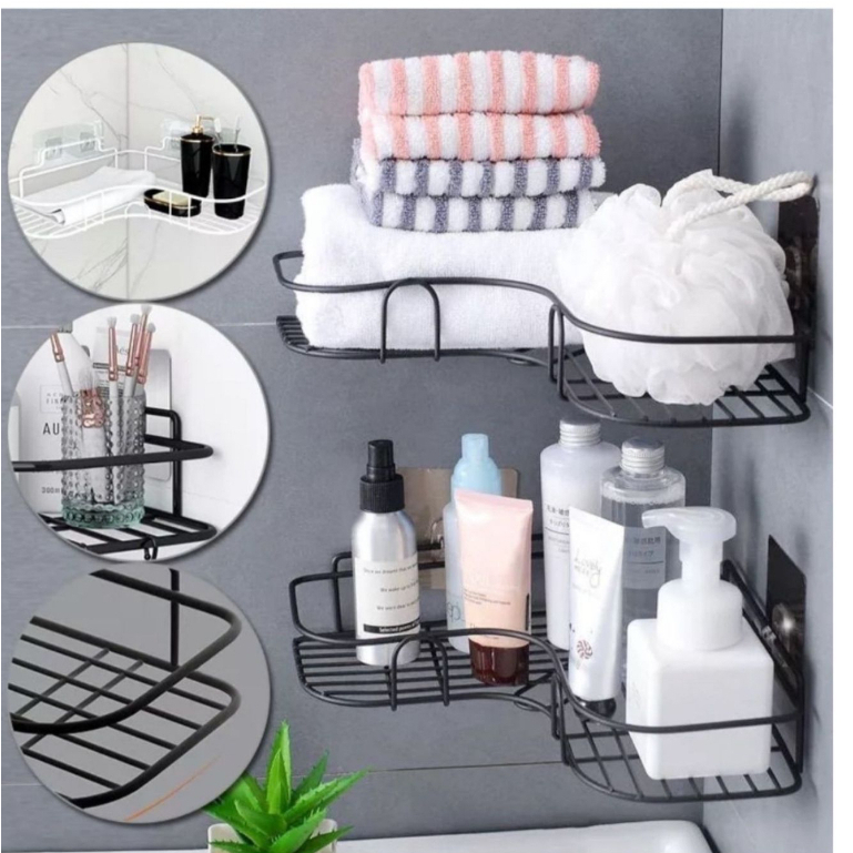 Kit Prateleiras Suporte Com Alto Adesivos Para Par