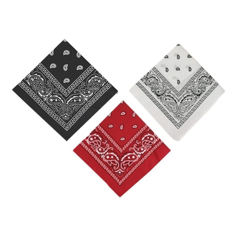 kit 3 Bandana Feminina Lenço 55×55 Estampada