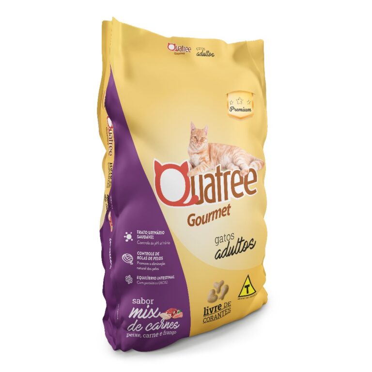 Ração Quatree Gourmet Gato Adulto Mix de Carnes 