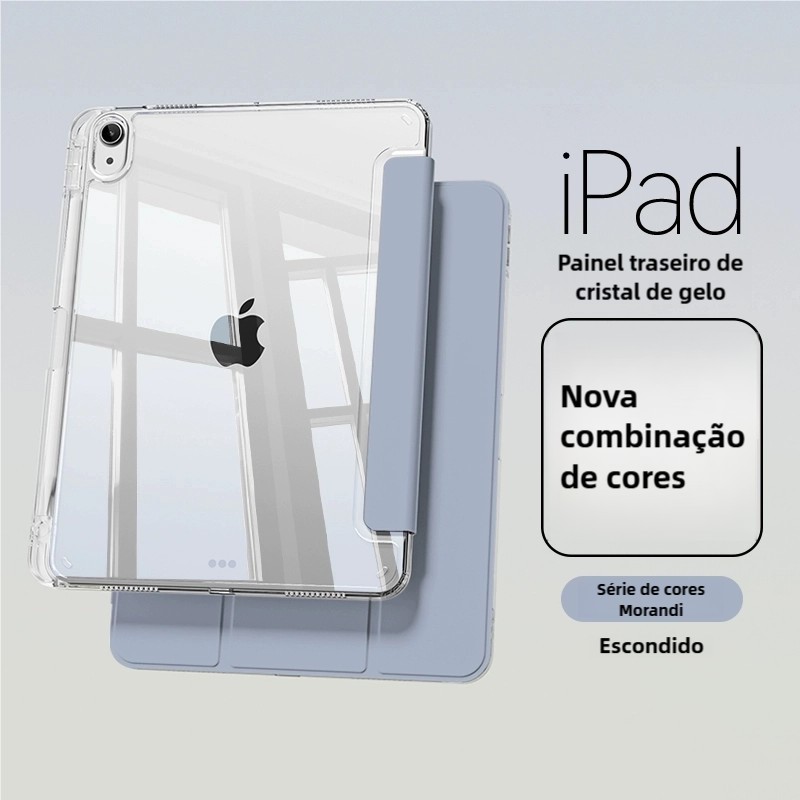 Capa De Proteção Para Ipad Com Design Transparente,ipad 7/8/9,ipad10,ipad air4/5,m2/m3 11/A9 PLUS